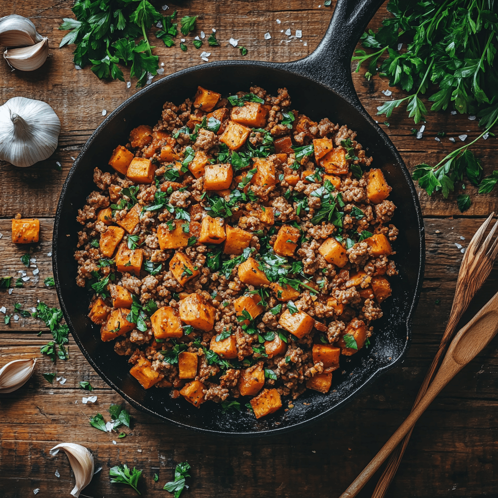 ground-turkey-sweet-potato-skillet Ground Turkey Sweet Potato Recipes skillet recipe