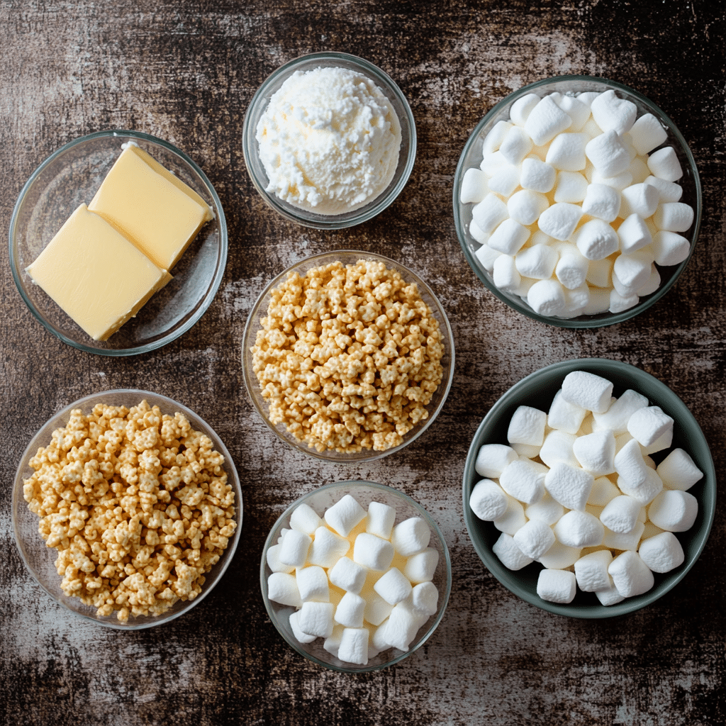 rice-krispie-ice-cream-ingredients Ingredients for rice krispie ice cream recipe