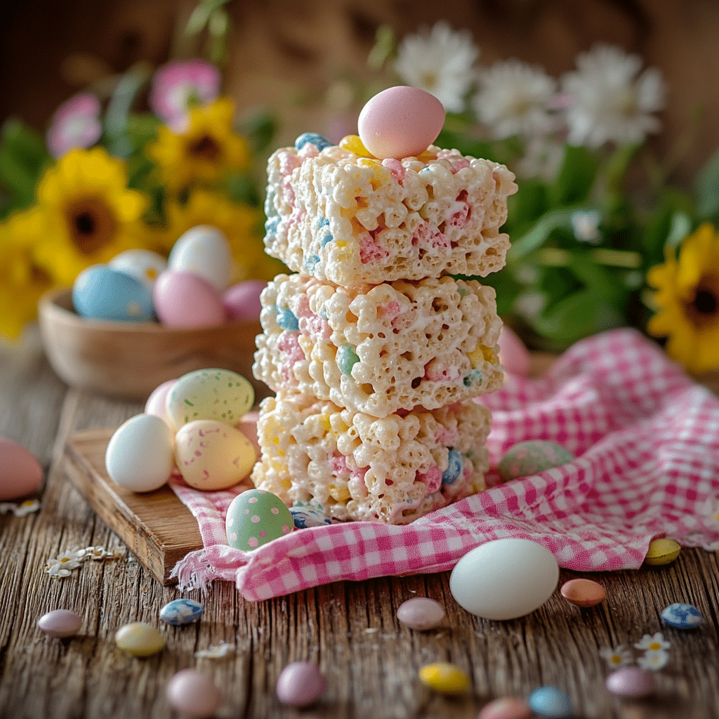 rice-krispie-treat-easter-featured Rice krispie treat recipe Easter pastel treats