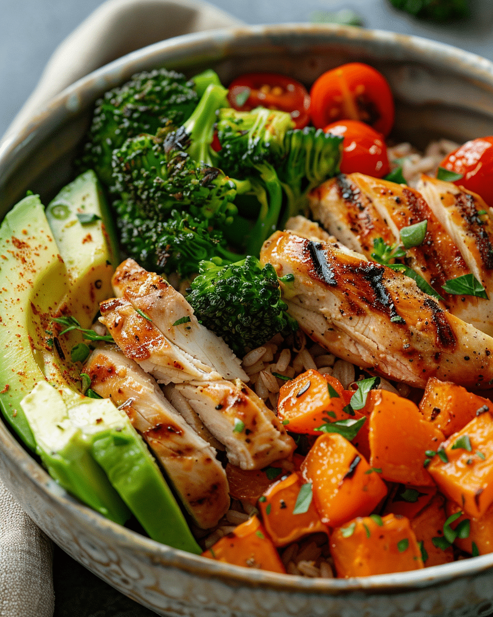 balanced-meals-hero Balanced meal bowl with chicken, vegetables, and grains