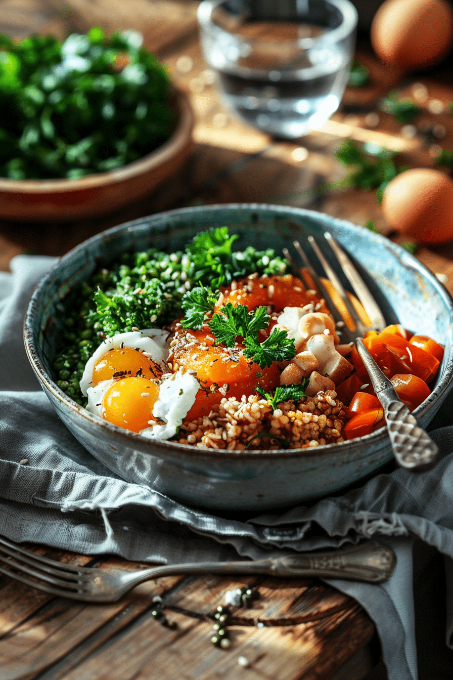 german-protein-recipes-serving Served German protein meal bowl with parsley garnish