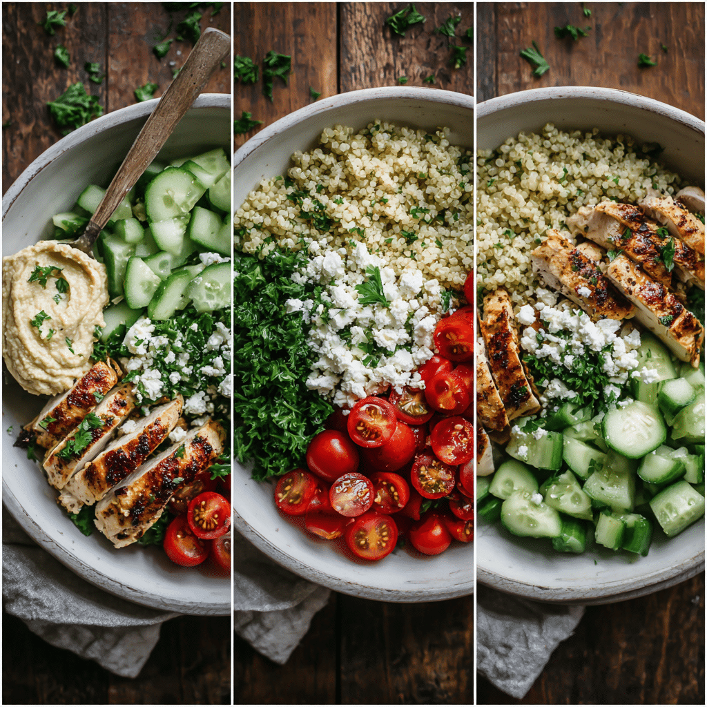 mediterranean-bowl-step-by-step Assembling a Mediterranean Power Bowl step-by-step