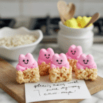 Recipe for Peeps Rice Krispie Treats That’s Colorful, Easy, and Delicious 2 Peeps Rice Krispie Treats recipe card layout