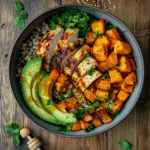 Viral Protein Bowl Recipe That Packs Flavor, Protein, and Popularity 4 Viral protein bowl with sweet potatoes and hot honey