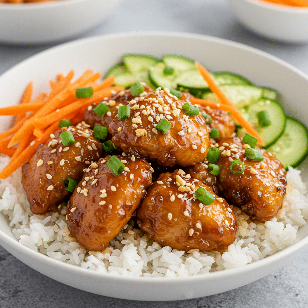 Delicious Sticky Chicken Rice Bowls Recipe Delicious Sticky Chicken Rice Bowls Recipe