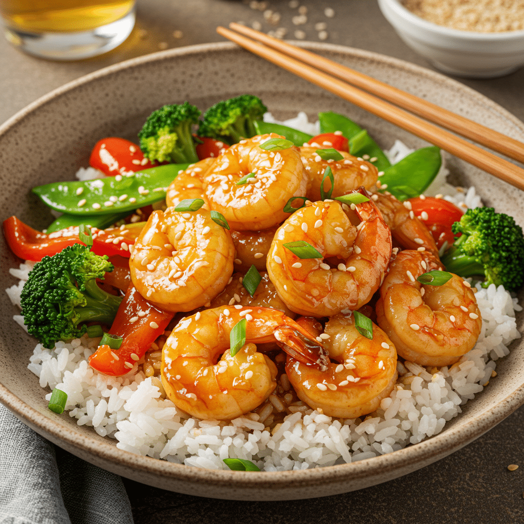 Honey Garlic Shrimp Bowls 1 Honey Garlic Shrimp Bowls