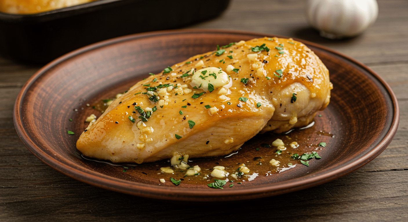 Juicy Garlic Butter Baked Chicken Breast