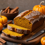 Pumpkin Bread Recipe: Moist & Delicious Loaf – Easy Pumpkin Bread Recipe 5 Moist pumpkin bread loaf with golden crust, sliced on rustic board