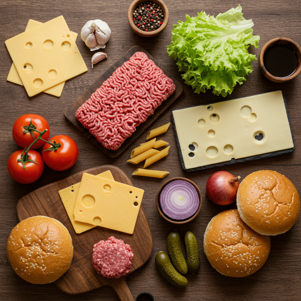 hamburger-ingredients hamburger ingredients