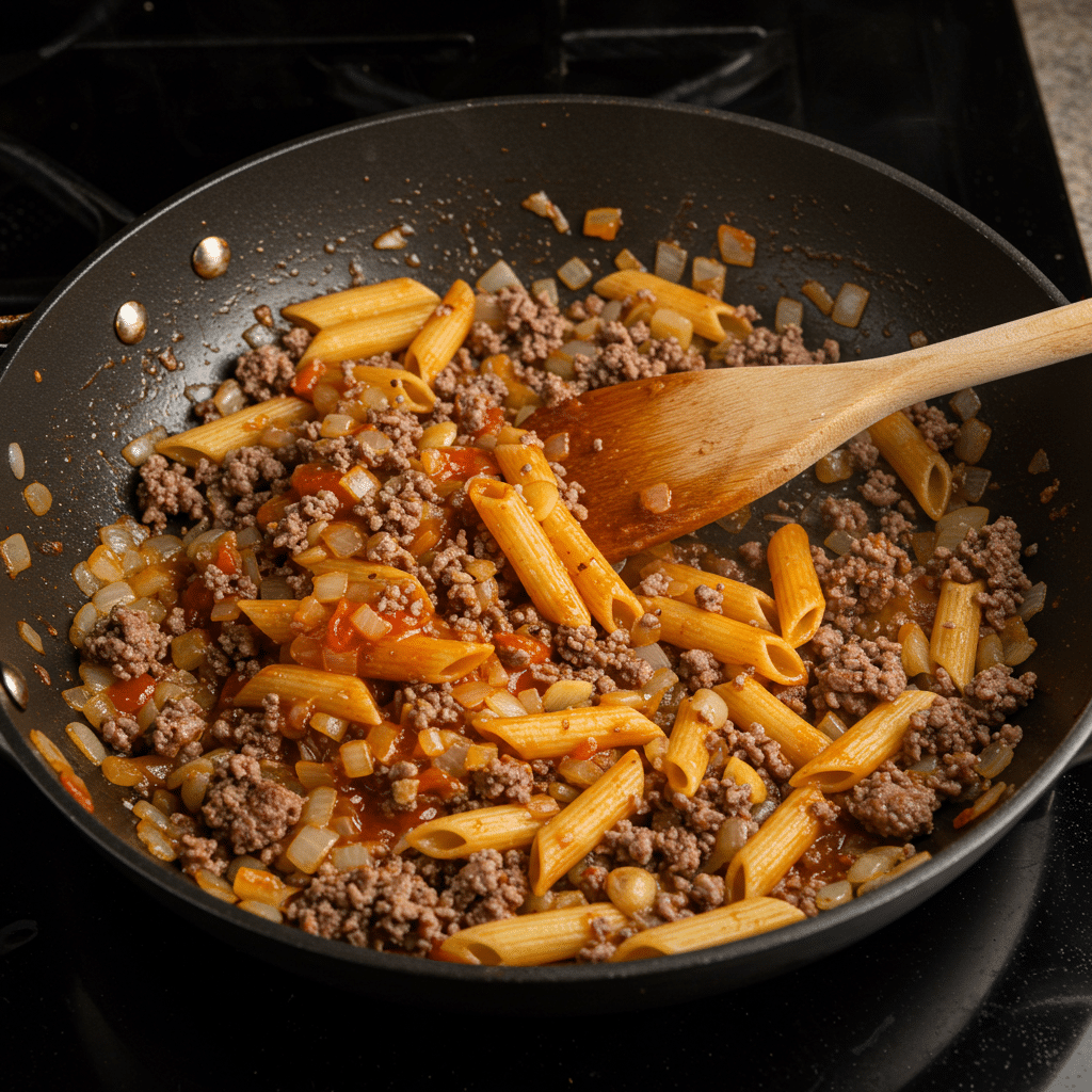 lazy-dinners-cheeseburger-casserole-steps lazy-dinners-cheeseburger-casserole-steps