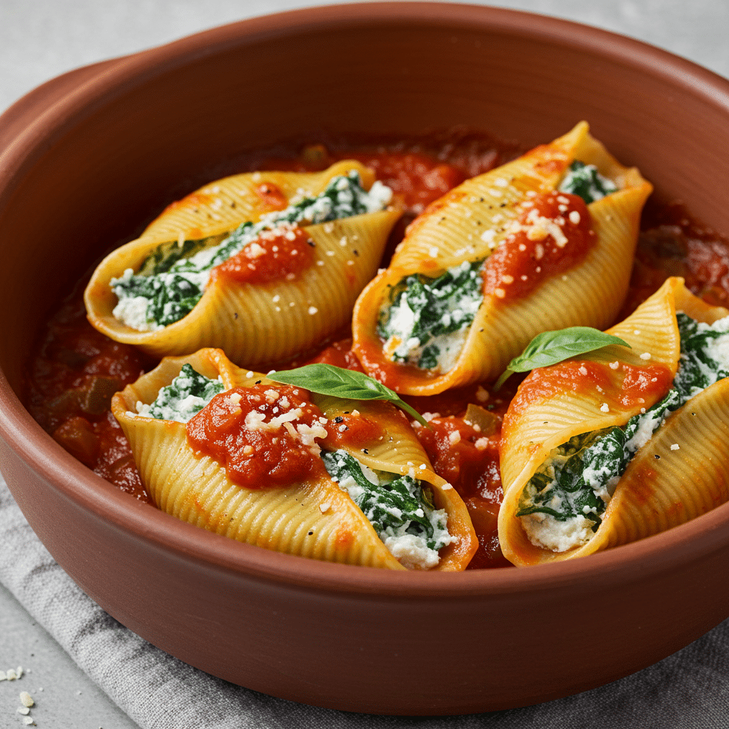 Spinach and Ricotta Stuffed Shells 4 Healthy Stuffed Shells with Ricotta & Spinach