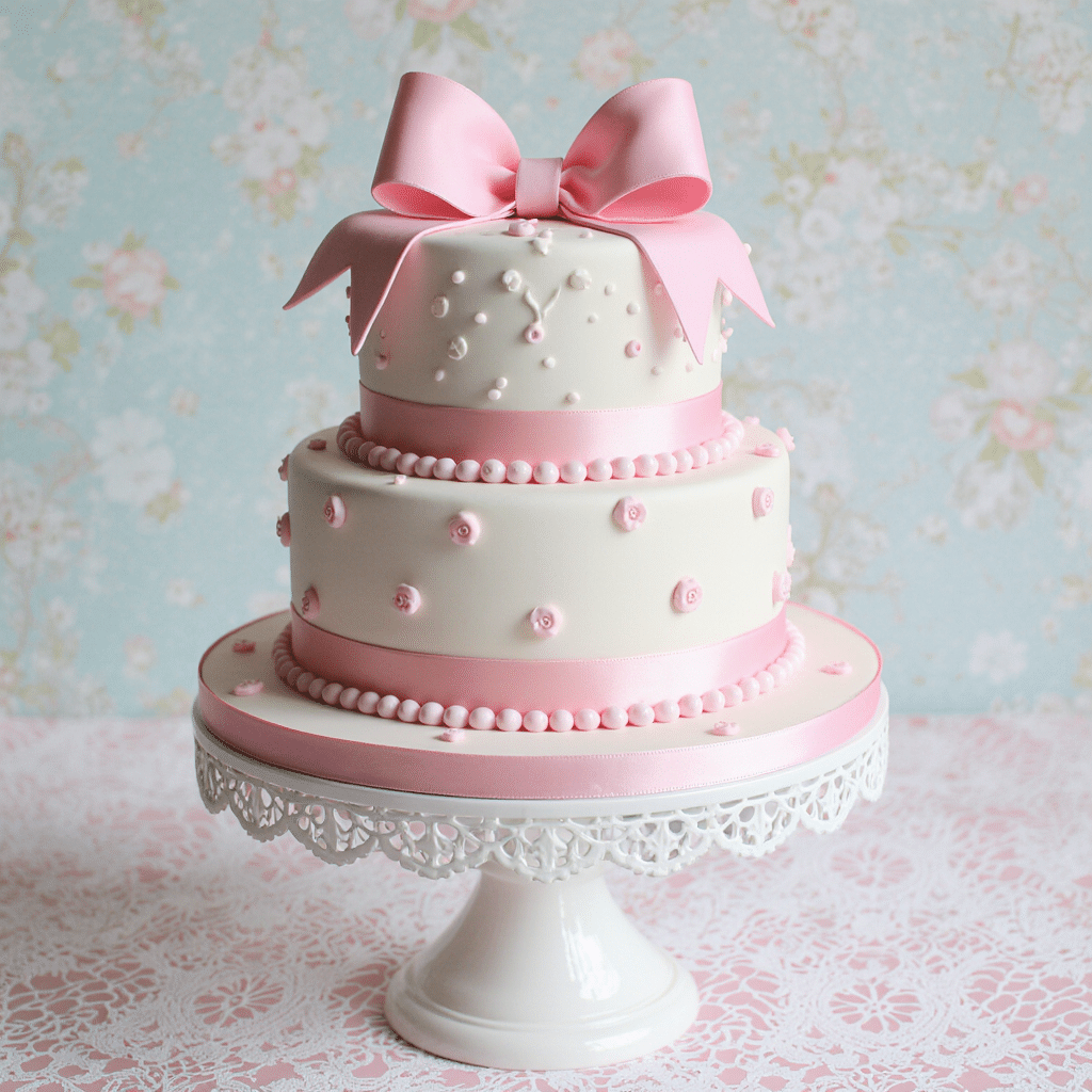 Birthday Cake with Bows: A Girly Vintage Treat for Every Celebration 10 birthday cake with bows vintage style
