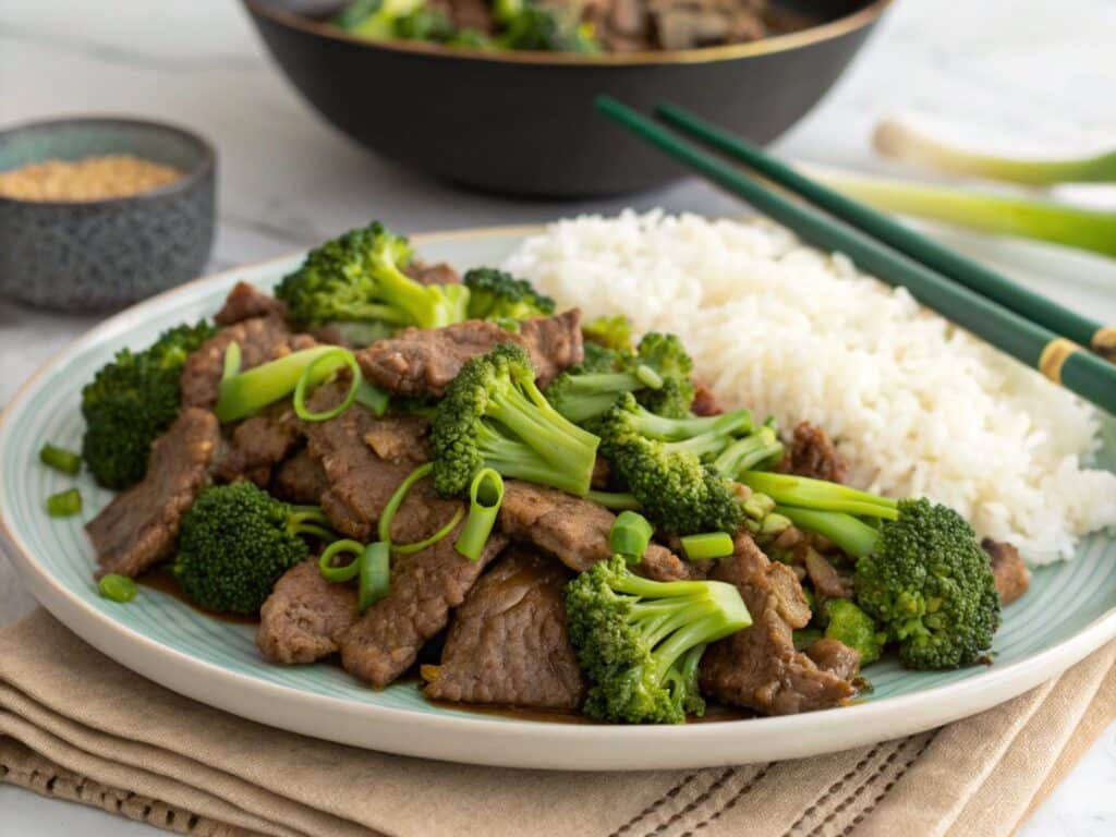 chinese beef and broccoli one pan take out is fa 1