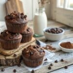 close up of easy bakery style double chocolate chi