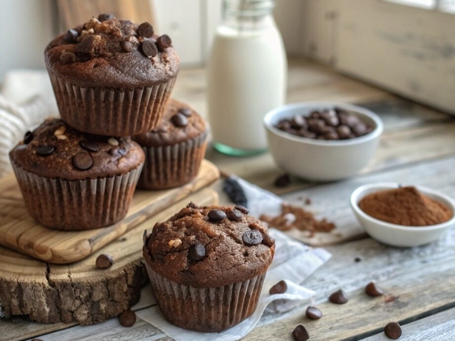 close up of easy bakery style double chocolate chi edited