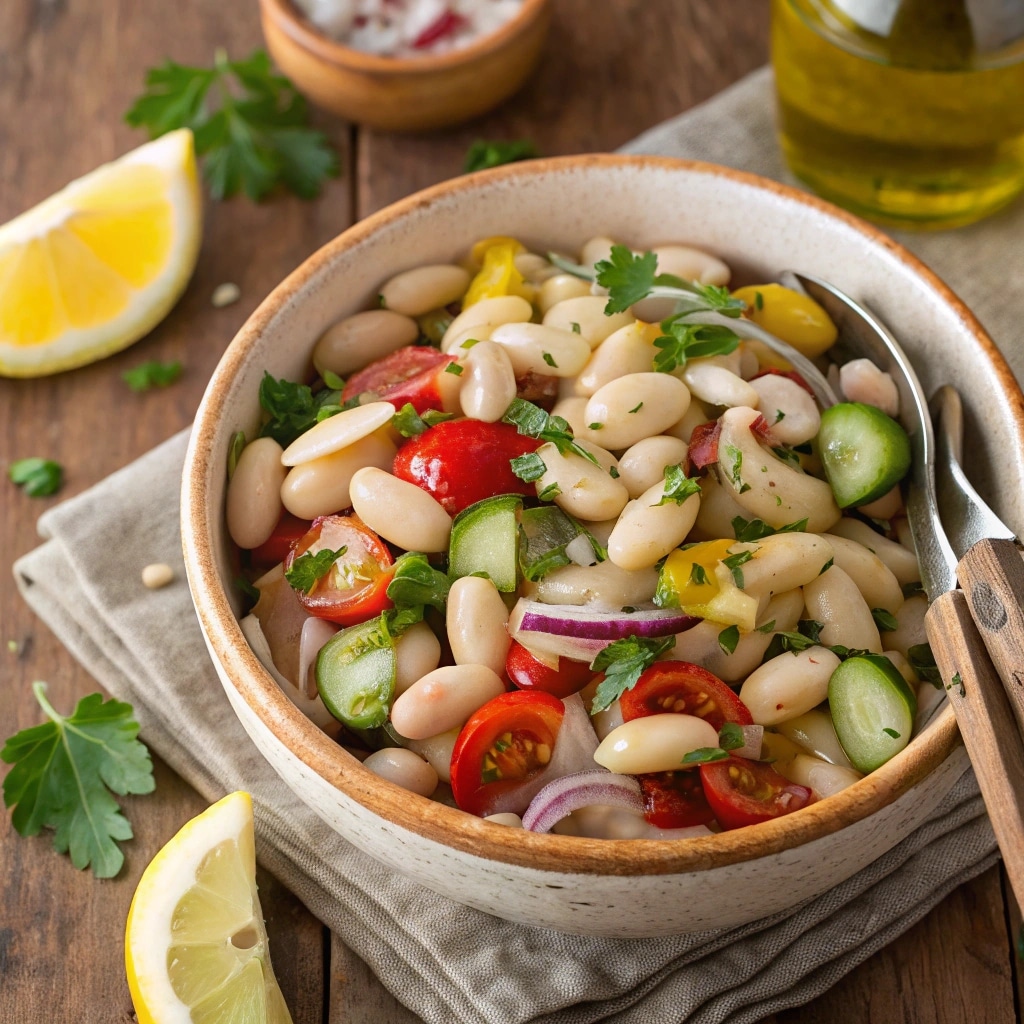 close up ultra zoom of a mediterranean white bean 1