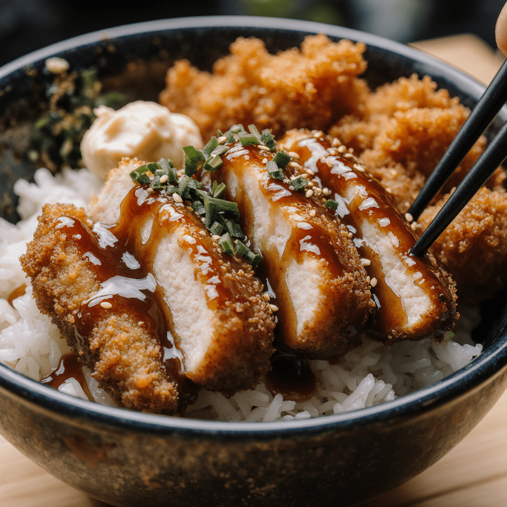 Crispy Japanese Katsu Bowls: Homemade Tonkatsu Sauce in 30 Min! 7 close