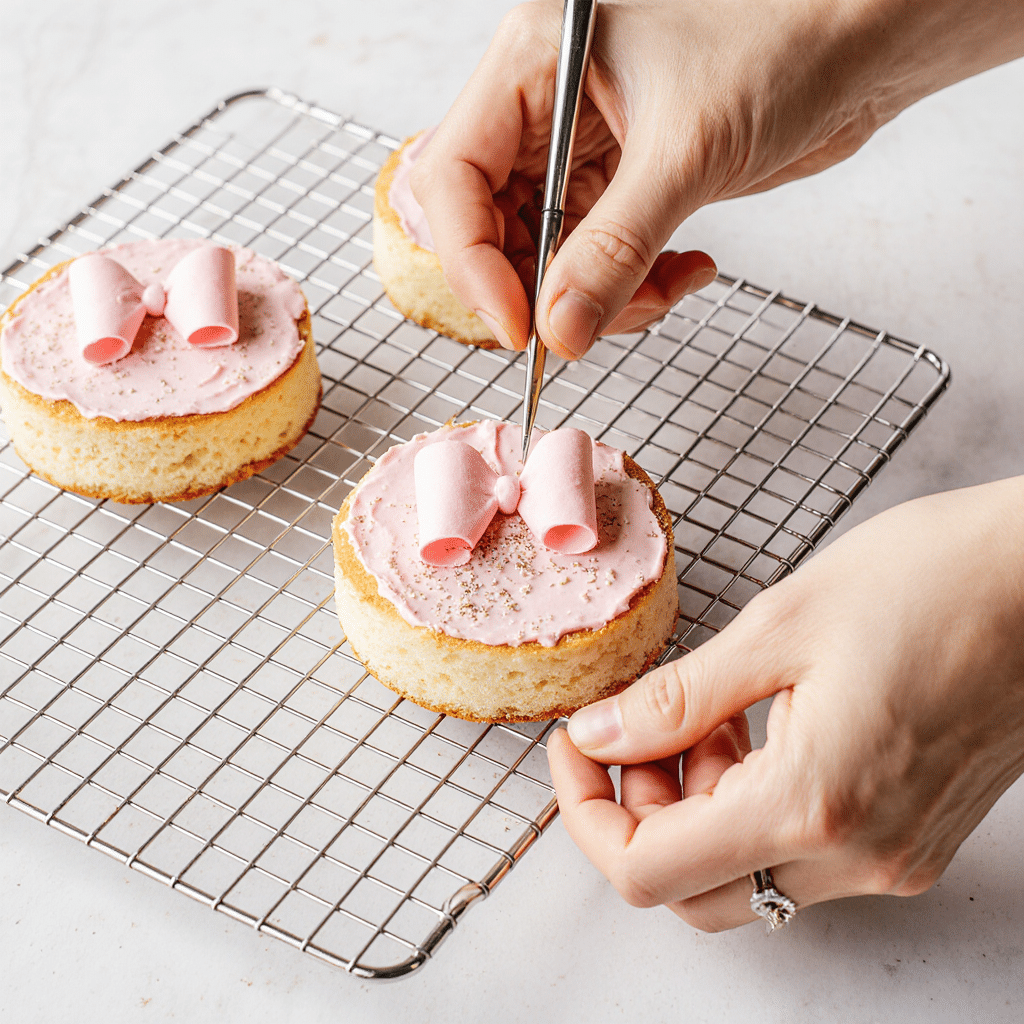 Birthday Cake with Bows: A Girly Vintage Treat for Every Celebration 12 decorating birthday cake with fondant bows