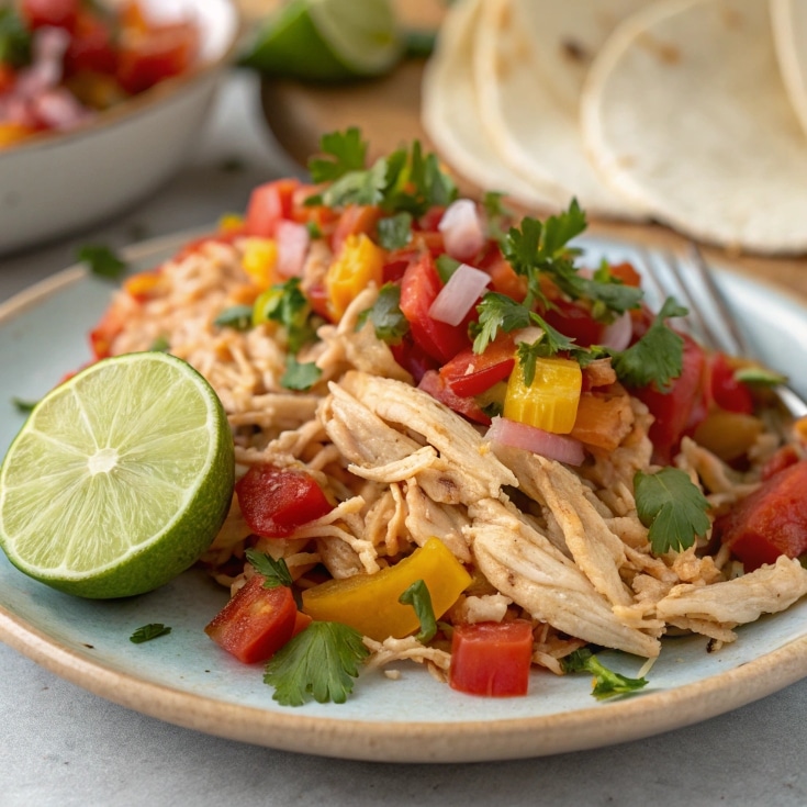 Easy Slow Cooker Salsa Chicken Recipe 4 shredded salsa chicken