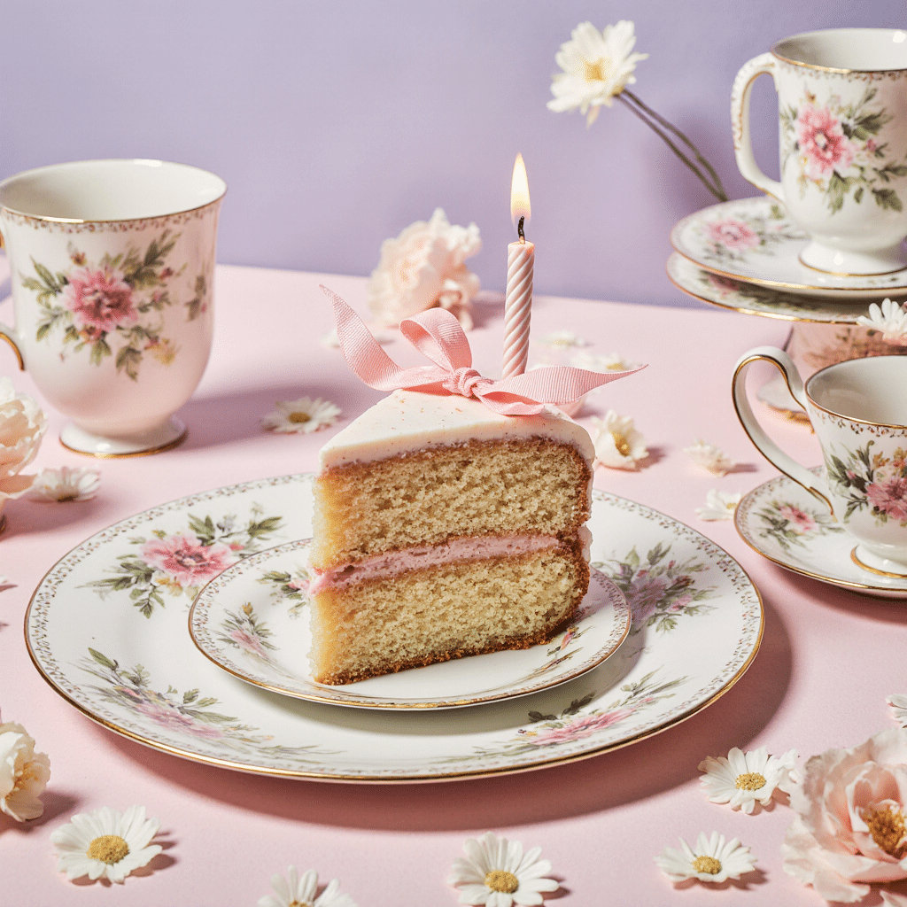Birthday Cake with Bows: A Girly Vintage Treat for Every Celebration 13 slice of birthday cake with bows