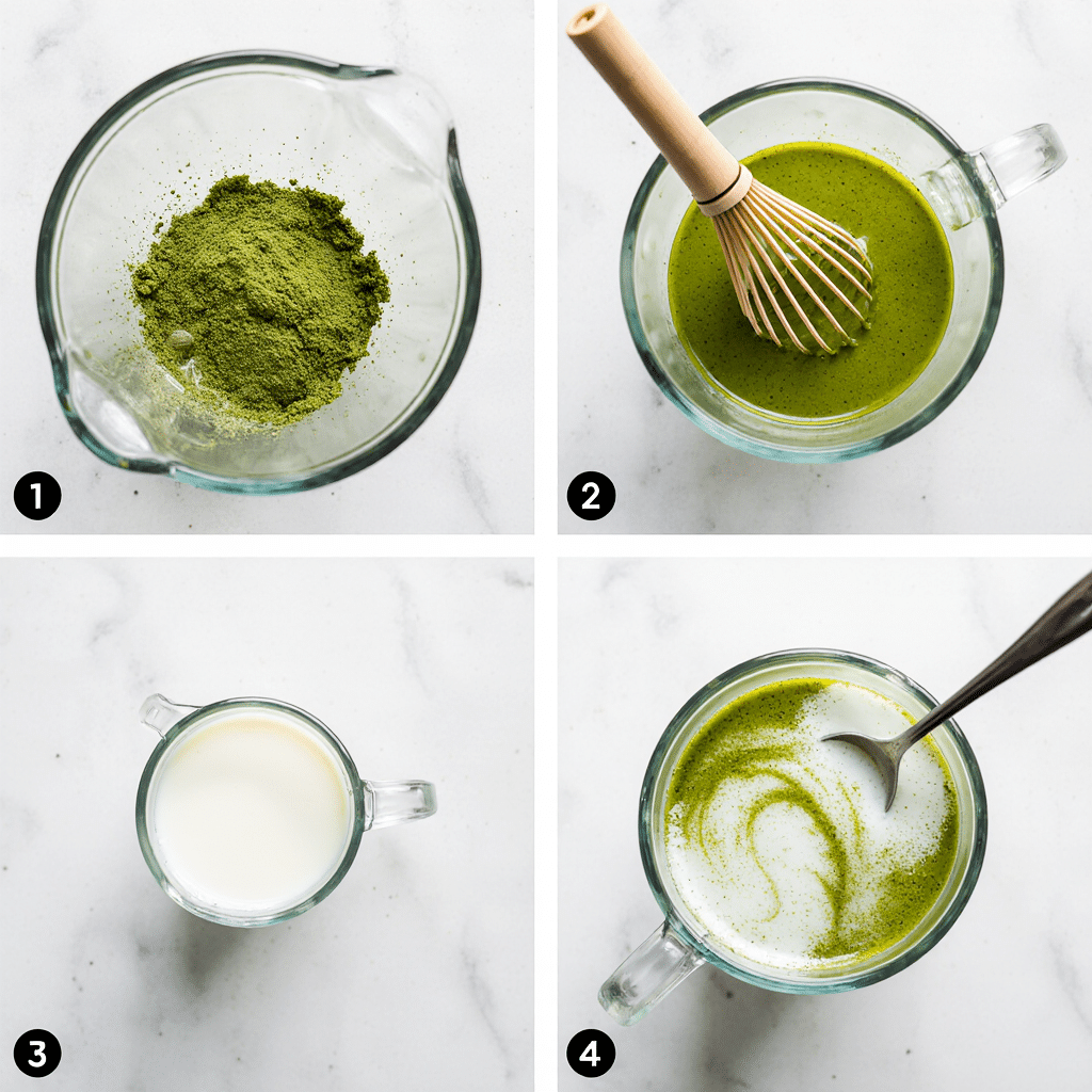 Iced Matcha Latte – Easy, Fresh & Delicious 9 top down flat