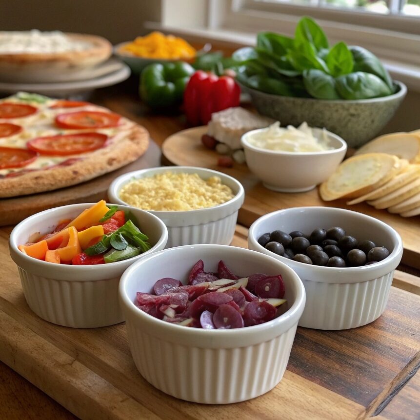 ultra zoom close up of a cozy diy pizza bar rusti edited