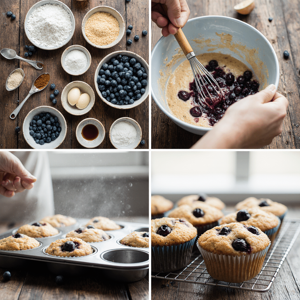 ultra zoom food photography 4 panel collage showing ingredients and step by step process of easy ho 0wzedyo1rkuw21ehjz6a 2