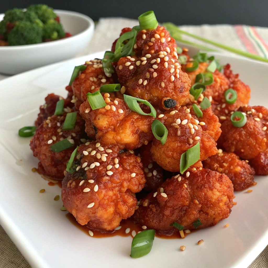 Air-Fried Korean Chili Cauliflower (Gochujang) 7 air fried korean chili cauliflower gochujang