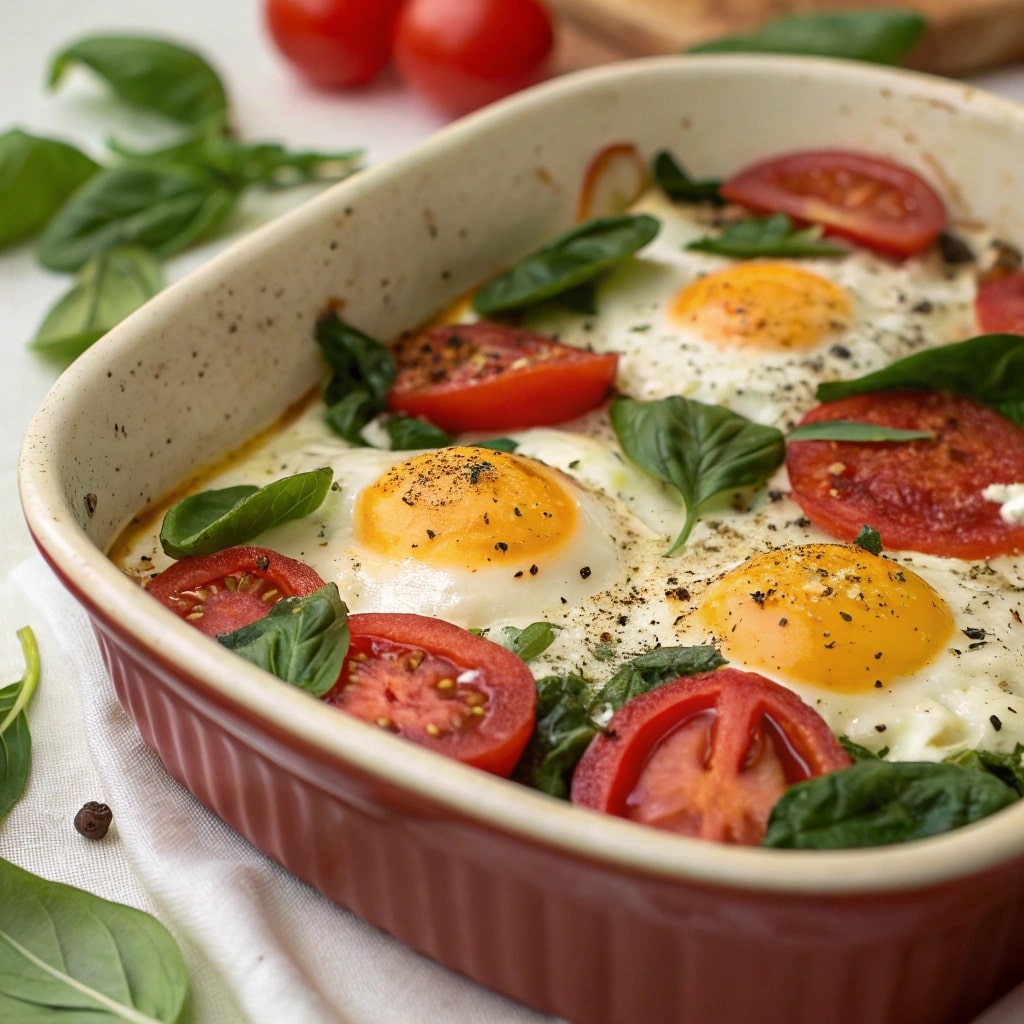 baked feta eggs are a delightful twist on your mor