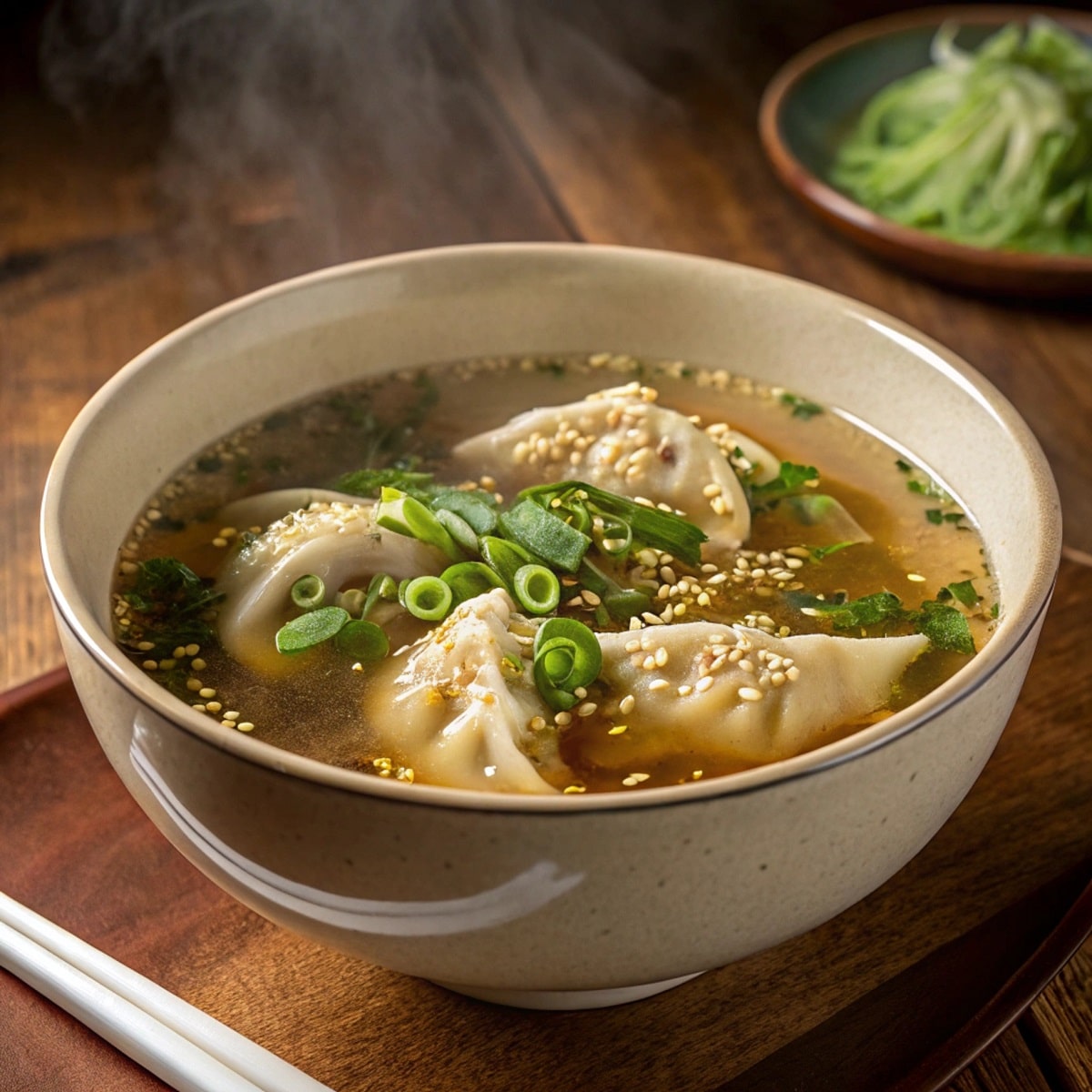 gyoza soup japanese dumpling soup