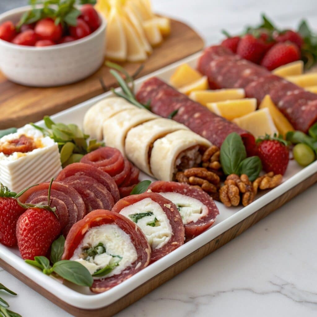 Italian Charcuterie Sushi Rolls 4 italian charcuterie sushi rolls italian charcuteri