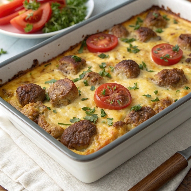 overnight sausage and egg casserole easy breakfa