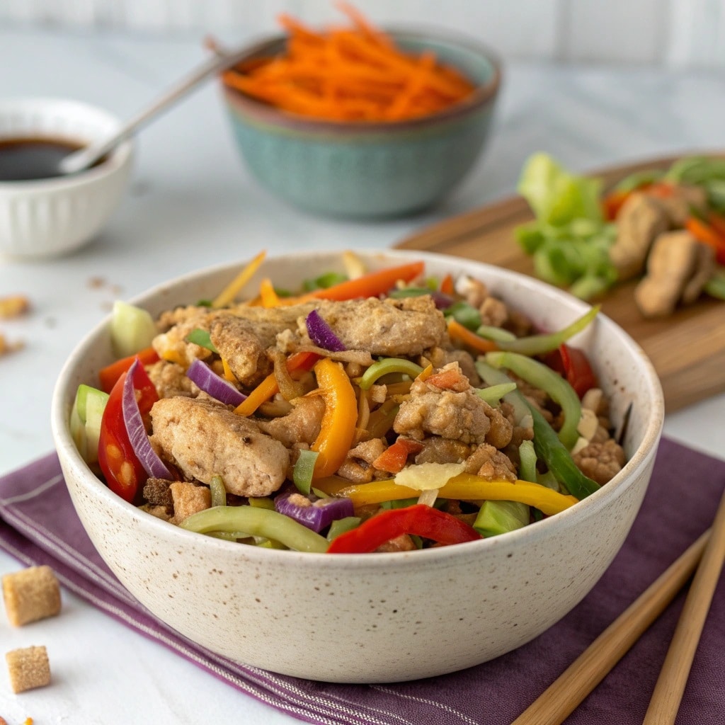 Paleo Egg Roll in a Bowl 7 paleo egg roll in a bowl is a delightful twist on
