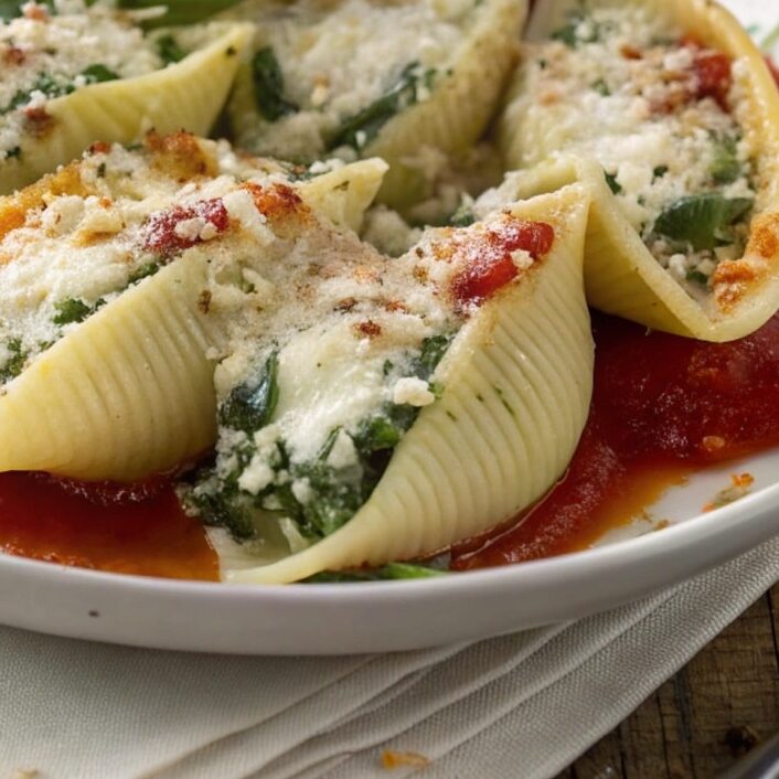 Spinach and Ricotta Stuffed Shells 4 spinach and ricotta stuffed shells edited