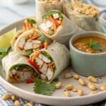 Thai Peanut Chicken Wraps 5 thai peanut chicken wraps