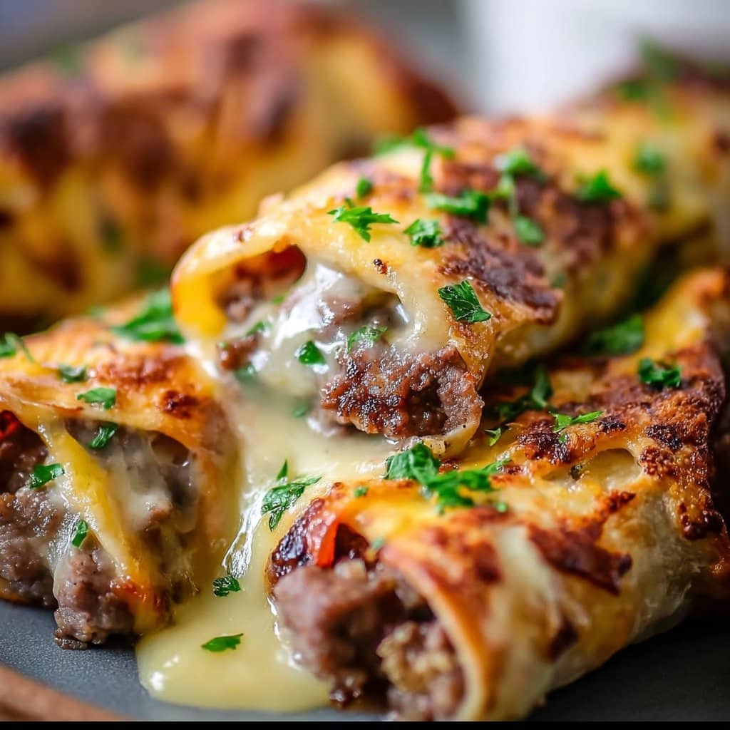 Keto Philly Cheesesteak Rolls