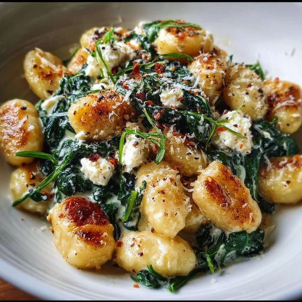Creamy Gnocchi with Spinach and Feta 5 Creamy Gnocchi with Spinach and Feta