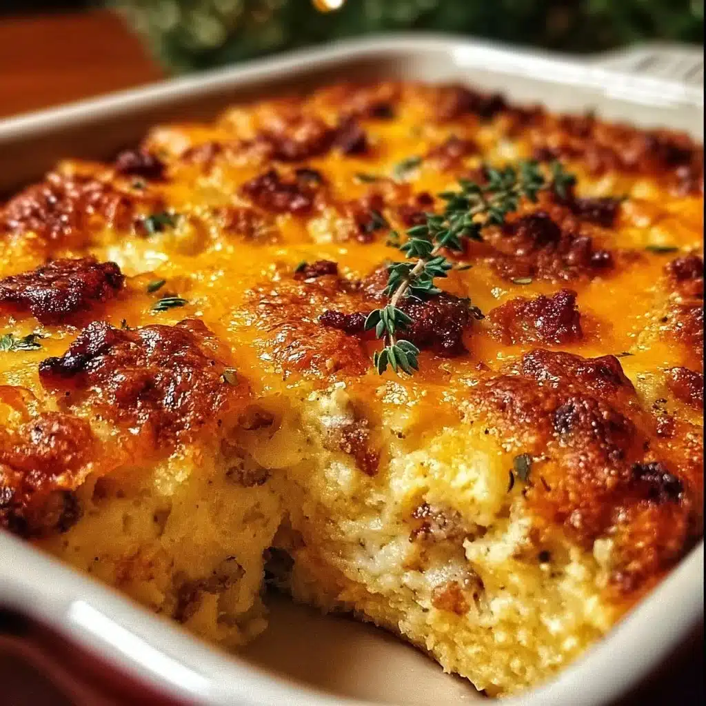 Delicious Crack Breakfast Casserole served in a baking dish with fresh ingredients.