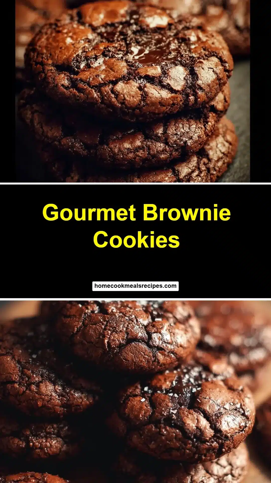 Delicious gourmet brownie cookies with chocolate chips on a baking tray