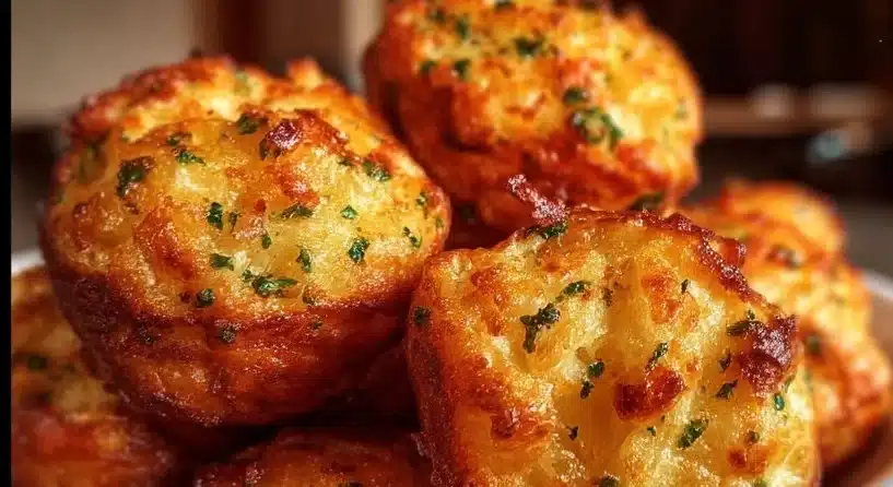 Mashed Potato Cheese Puffs ready to be served as a delicious appetizer