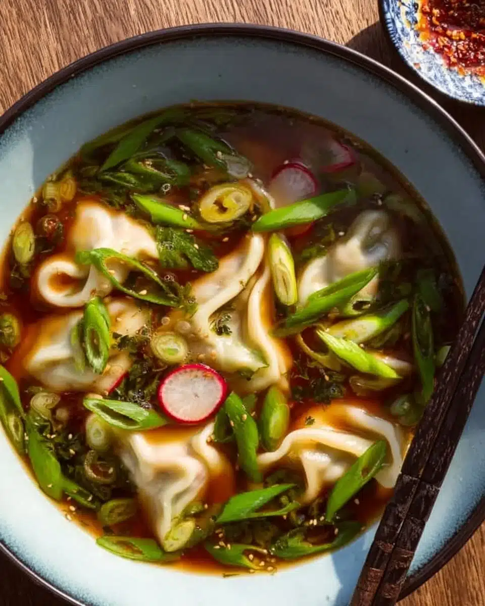 Quick and easy gyoza soup ready in just 10 minutes