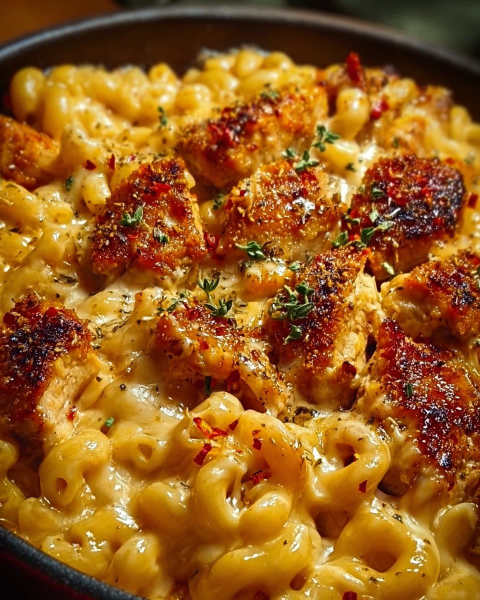 Sweet & Spicy Honey Pepper Chicken Mac ‘n’ Cheese Comfort Bake 4 Sweet & Spicy Honey Pepper Chicken Mac ‘n’ Cheese Comfort Bake