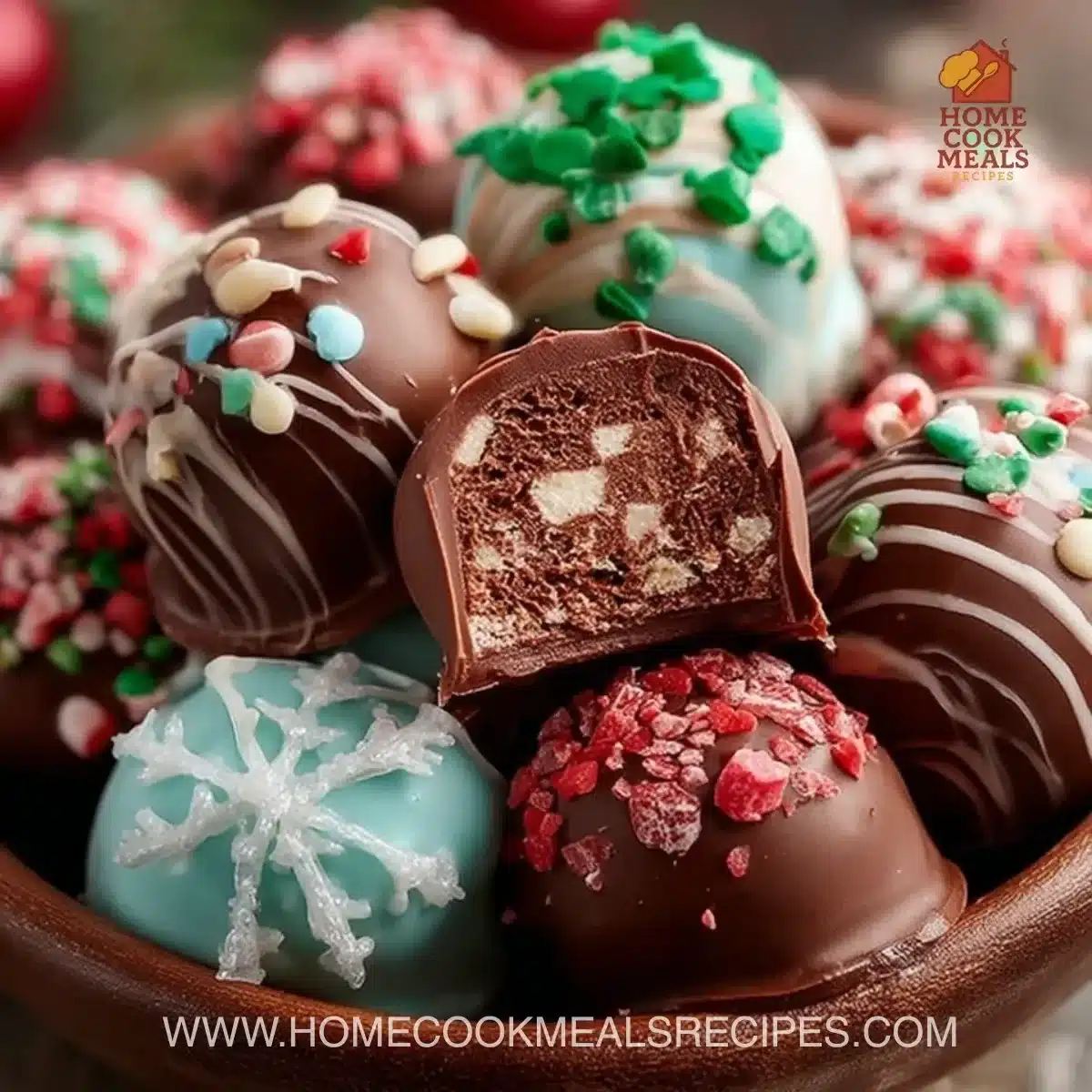 Assorted Christmas candies arranged on a festive plate