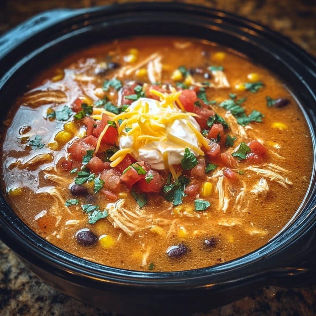 Crockpot Chicken Tortilla Soup
