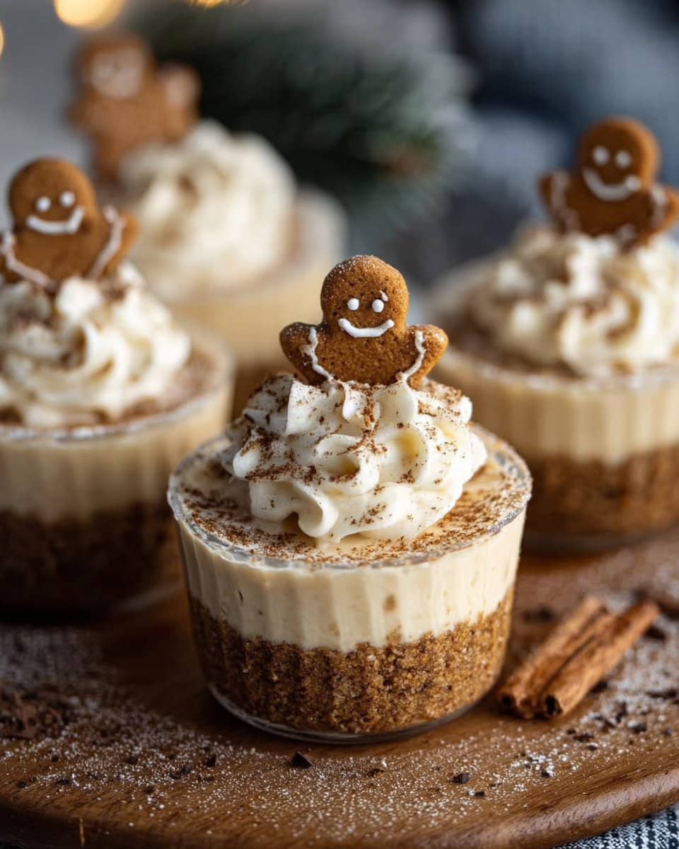 No-Bake Gingerbread Cheesecake Cups