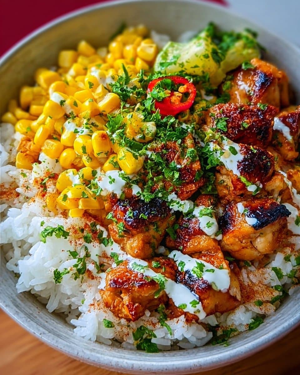Street Corn Chicken Rice Bowl