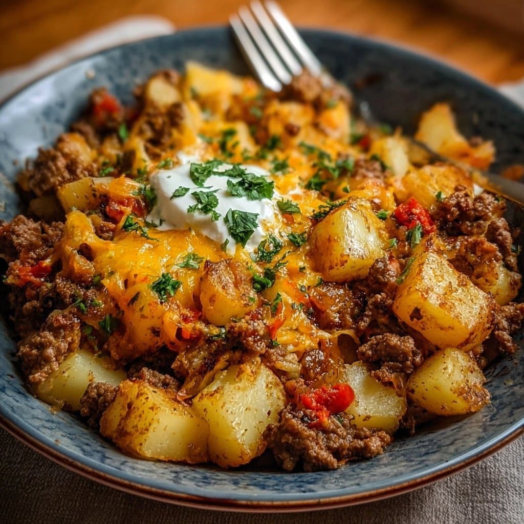 Ground Beef and Potatoes Casserole 4 Ground Beef and Potatoes Casserole