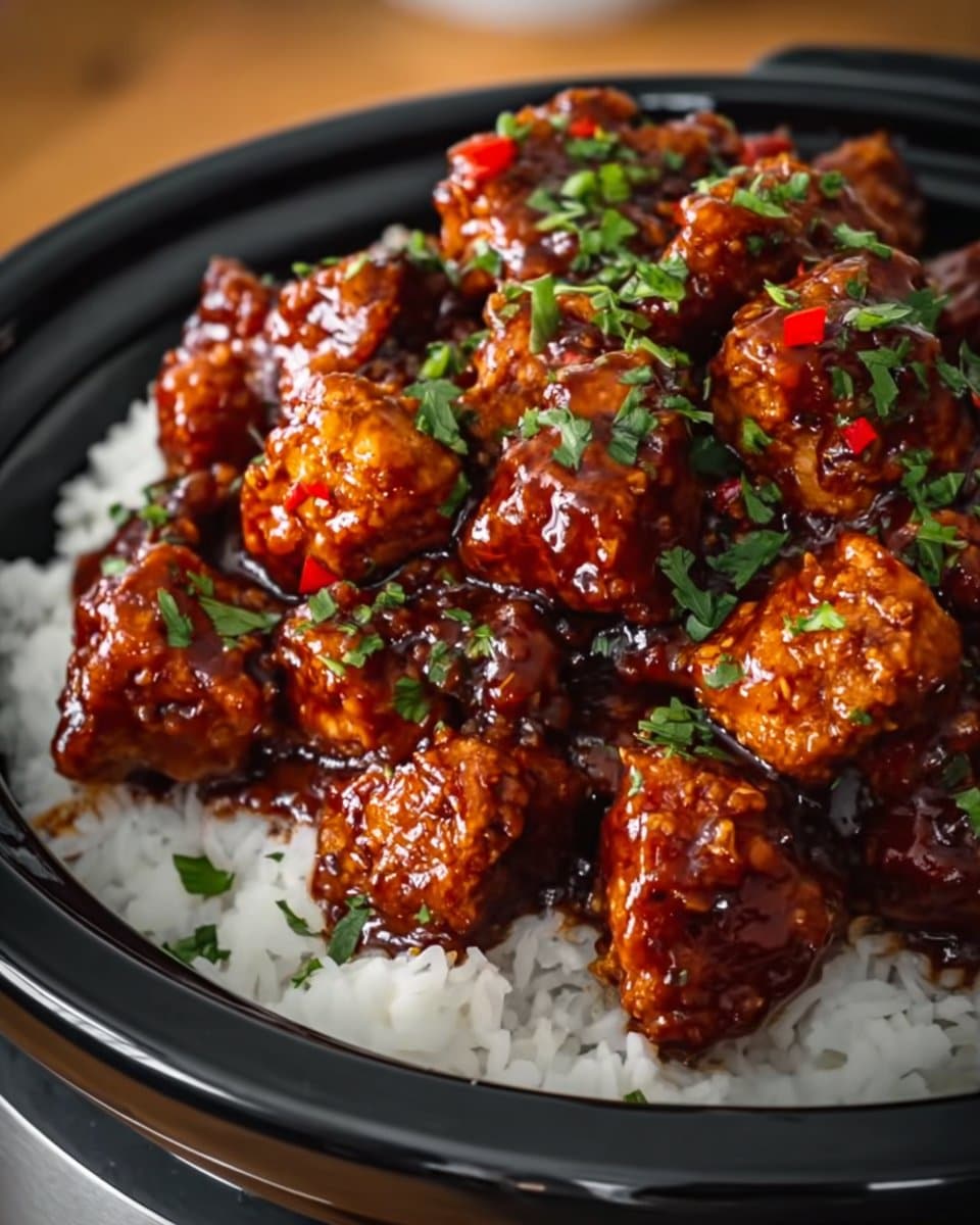 Easy Crockpot General Tso's Chicken