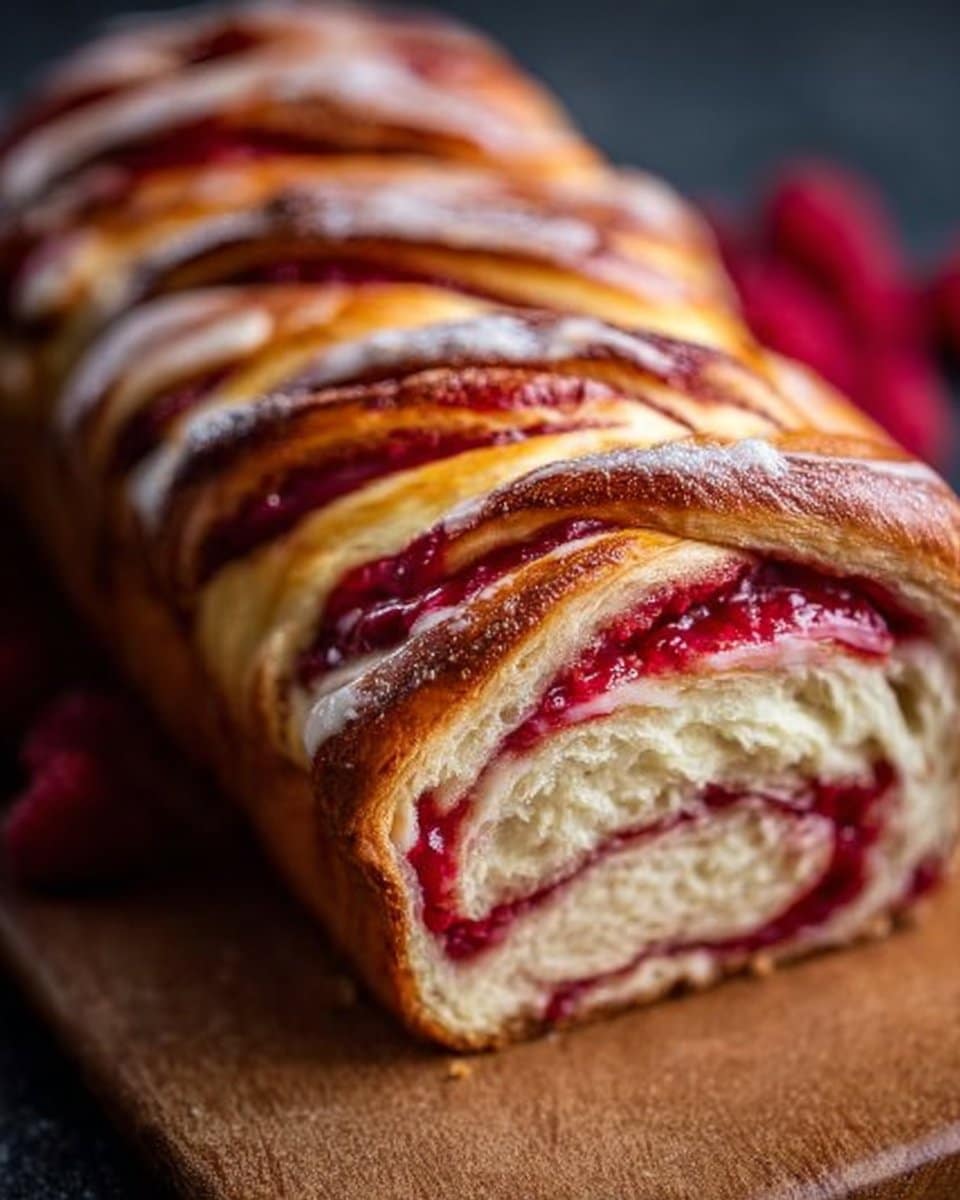 Raspberry Swirl Brioche Loaf