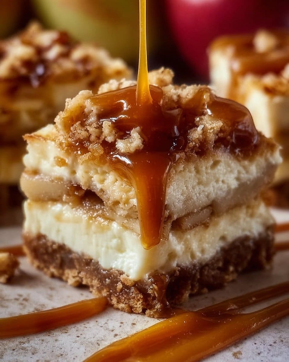 Caramel Apple Cheesecake Bars